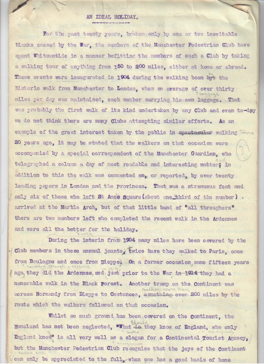 First page of An Ideal Holiday, MPC, 1923. 2550,3518; 850,1173